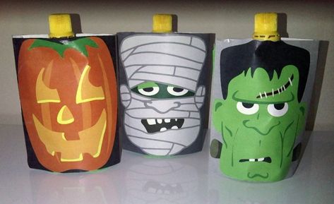 Go Go SqueeZ Halloween Printable @GogosqueeZ Go Go Squeeze, Kiddie Treats, Gogo Squeez, Fruit Costumes, Yogurt Smoothie, Halloween Food Treats, Fruit Yogurt, Real Parents, Squeeze Pouch