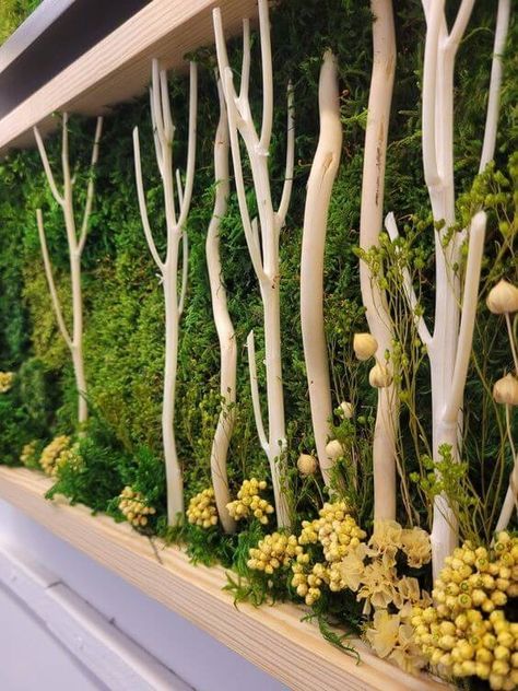 47 Stunning Ways to Display Plants in Your Living Space - 368 Indian Balcony, Lights Balcony, Artificial Grass Wall, Wall Decor Diy, الفن الرقمي, Moss Decor, Grass Wall, Moss Wall Art, Apartment Diy