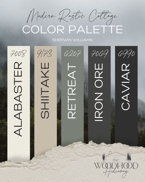 Paint Color Inspiration, House Color Palettes, Modern Rustic Decor, House Color Schemes, Inspire Me Home Decor, Interior Paint Colors, Deep Forest, Exterior Paint Colors, Updating House