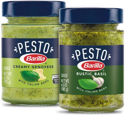 Pesto Pasta Sauces | Barilla Pesto Pasta Sauce, Different Pastas, Barilla Pesto, Barilla Recipes, Shrimp Pasta Recipes Easy, Chicken Penne Pasta, Pesto Sauce Recipe, Pasta Brands, Pesto Sauce For Pasta