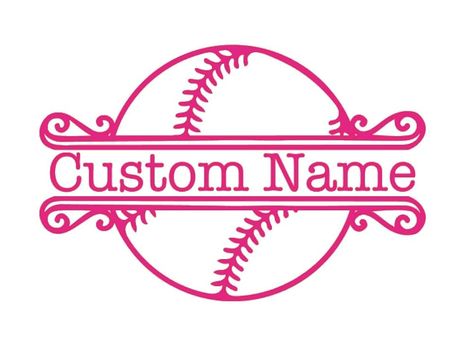 Amazon.com: Custom Softball Monogram Vinyl Decal - Personalized Name Softball Sticker, for Bumpers, Coolers, Laptops, Car Windows - Softball Player Coach Decal : Handmade Products Softball Monogram, Custom Softball, Monogram Vinyl Decal, Softball Players, Handmade Products, Coolers, Car Window, Car Windows, Softball