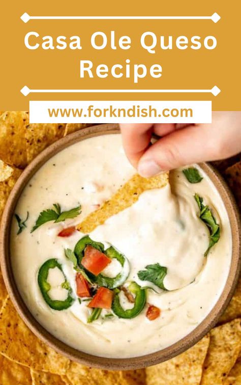 In this article, I'll show you how to make a super tasty Casa Ole Queso Recipe. Casa Ole Queso Recipe, Queso Recipe, Salad Sauce, Vegetarian Appetizers, Dinner Appetizers, Breakfast Dessert, Tortilla Chips, Vegetarian Cheese, Us Foods