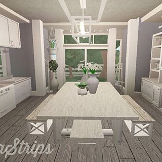 Bloxburg Tricks, Bloxburg Towns, Aesthetic Bloxburg, Bloxburg Rooms, Bloxburg Interior, Blox Burg, Roblox House, Modern Family House, Two Story House Design