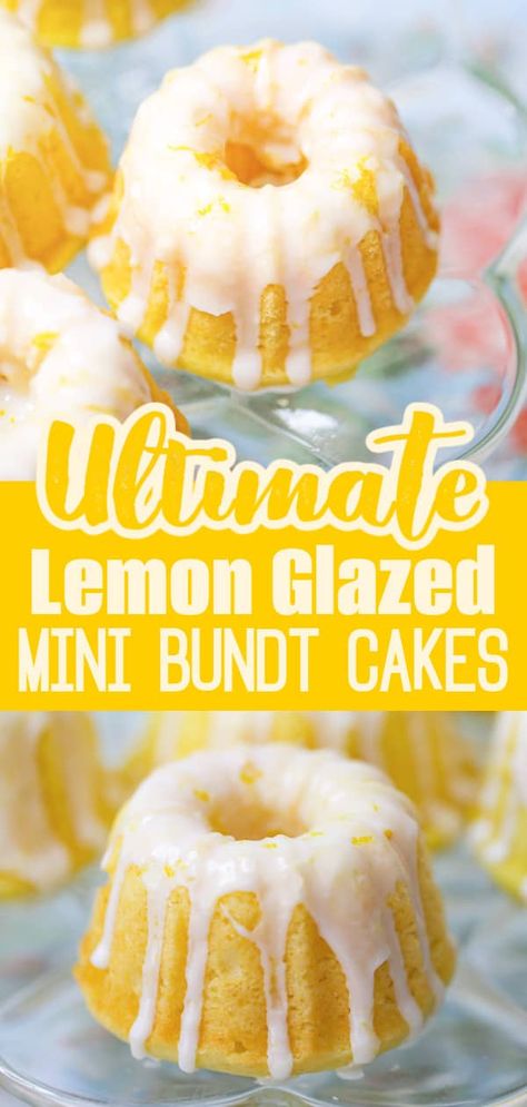 Mini Lemon Bundt Cakes, Moist Lemon Pound Cake, Cake Recipe Moist, Mini Bundt Cakes Recipes, Lemon Bundt Cake Recipe, Lemon Pound Cake Recipe, Bundt Cake Recipe, Lemon Bundt Cake, Mini Bundt Cakes