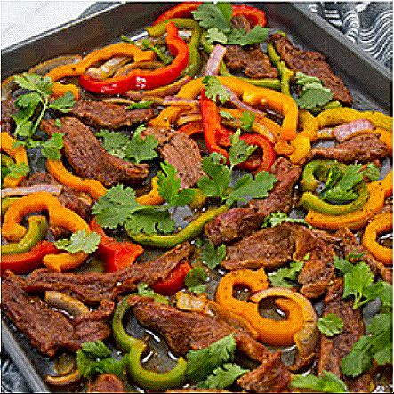 Low Histamine Sheet Pan Fajitas - Dr Becky Campbell Low Histamine Beef Recipes, Easy Low Histamine Meals, Low Mold Diet Recipes, Quercetin Foods, Histamine Diet Recipes, Low Histamine Meals, Sheet Pan Steak Fajitas, Recipe Using Applesauce, Sheet Pan Steak