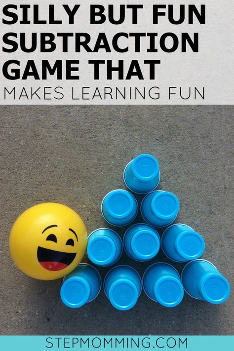 Think beyond the classroom, worksheets, and flashcards. Have a blast teaching your little one important math concepts with this fun subtraction game! | Silly But Fun Subtraction Game that Makes Learning Fun | Subtraction Game | Fun Math Game | Make Learning Fun | Learn how to Subtract | Free Subtraction Activity | Homeschooling Subtraction Activity | Homeschooling Math Game  #math #education #learning #kids Fun Subtraction Games, Fun Subtraction Activities, How To Teach Subtraction To Kids, Subtraction Activities Grade 1, Teaching Subtraction, Subtraction Activity, Game Math, Preschool Weather, Subtraction Kindergarten