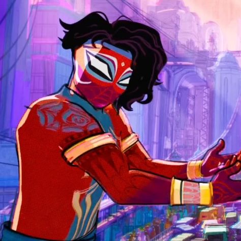 Pavitr Prabhakar, Spider Man Across The Spider Verse, Across The Spider Verse, Spider Verse, A Man, Spiderman, Mask, India, Red