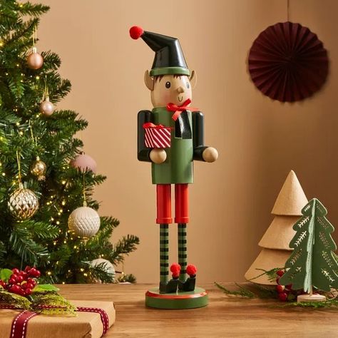 Elf Nutcracker, Elf Dress, Mantel Shelf, The Elf, Nutcracker, Intricate Details, Christmas Home, Elf, Vivid Colors