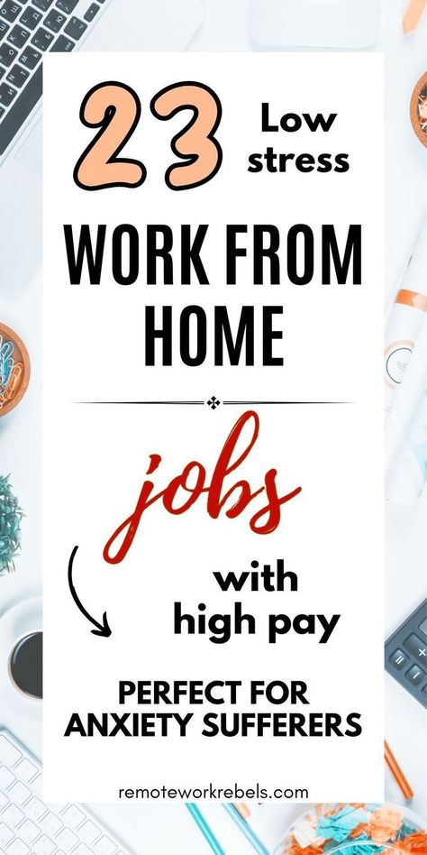 23 low stress work from home jobs for stay at home Moms with busy schedules. Best remote jobs with low stress, no degree required. Enjoy a chilled work from home career with these online jobs that allow you to choose your work hours and have days of when you fancy. Work From Home Careers, Work From Home Companies, Stay At Home Jobs, At Home Jobs, Job Info, Virtual Assistant Jobs, Proofreading Jobs, Jobs From Home, Best Online Jobs