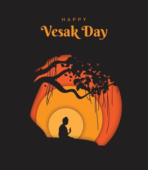 Vesak Day Poster, Buddha Vector, Happy Vesak Day, Wesak Day, Happy Vesak, Night Peace, Budha Art, Vesak Day, Celebration Poster