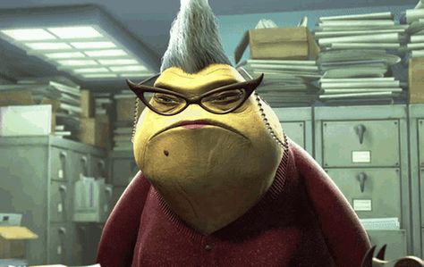 Monsters Inc Gif, Monsters Inc Roz, Monsters Inc University, Green Characters, Monster Inc, Disney Monsters, Monsters University, Disney Mouse, Monster University