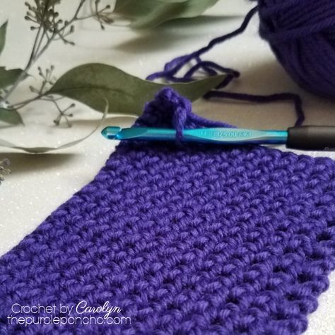 Crochet Video: Single Crochet Thermal Stitch - The Purple Poncho Crochet Thermal Stitch, Susan Bates Crochet Hooks, Thermal Stitch, Trinity Stitch, Crochet Headband Free, Crochet Tutorial Pattern, Knitting Basics, Dishcloth Crochet Pattern, Beginner Crochet Tutorial