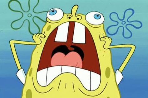 Spongebob Screaming, Screaming Meme, Man Screaming, Funny Spongebob, Cartoon Man, Anime Cartoon, Scream, Memes, Anime