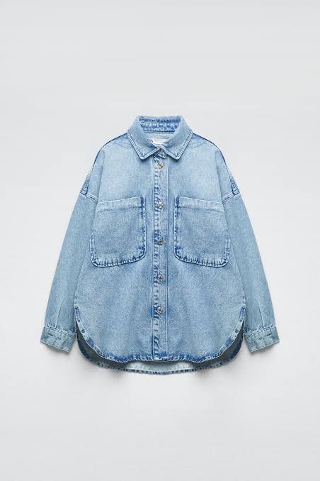 Denim Overshirt, Zara Spain, Over Shirt, Capsule Outfits, Pocket Light, Denim Outfit, Zara United States, Denim Shirt, Puerto Rico