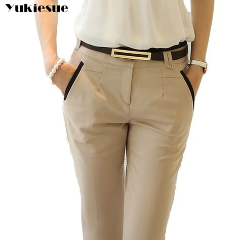 Suit Pants Women, Work Trousers Women, Office Work Wear, Slim Dress Pants, Work Trousers, Polyester Pants, Pencil Pants, Suit Pants, Slim Dresses