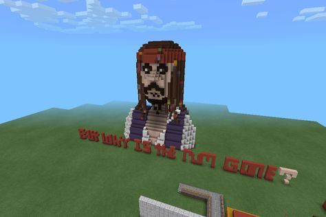 My minecraft creation Jack sparrow pirates of the Caribbean Minecraft Creations, Jack Sparrow, Pirates Of The Caribbean, The Caribbean, Bird House, Minecraft, Building, Outdoor Decor, Funny