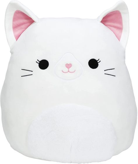 Cat Squishmallow, Fluffy White Cat, Cute Squishies, Kawaii Plushies, Kids Discover, Cat Plush, Cute Stuffed Animals, Cat Colors, Cute Plush