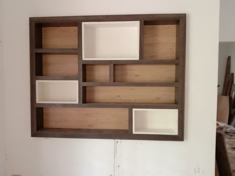 Showcase Design Furniture Hall, Shelf Design Modern, Showcase Designs For Hall, Shelf Designs For Hall, Wall Showcase Design, Wooden Panel Design, Wall Showcase, Wooden Shelf Design, Panel Door Design