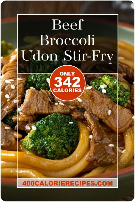 Beef Broccoli Udon Stir-fry Recipe: Savoury and saucy udon noodle stir-fry with tender beef and broccoli for a great quick dinner. Stir-fries are a great, fast and easy dinner option when you need to get in and out of the kitchen quickly. The plump udon noodles in this recipe are a great backdrop for the tender spiced beef and vegetables coated in a savoury sauce. Your family is going to love this meal. Beef Brocoli, Beef Udon Stir Fry, Fast And Easy Dinner, Beef Udon, Udon Stir Fry, Beef Broccoli Stir Fry, Udon Noodles Recipe, Fried Udon, Udon Recipe