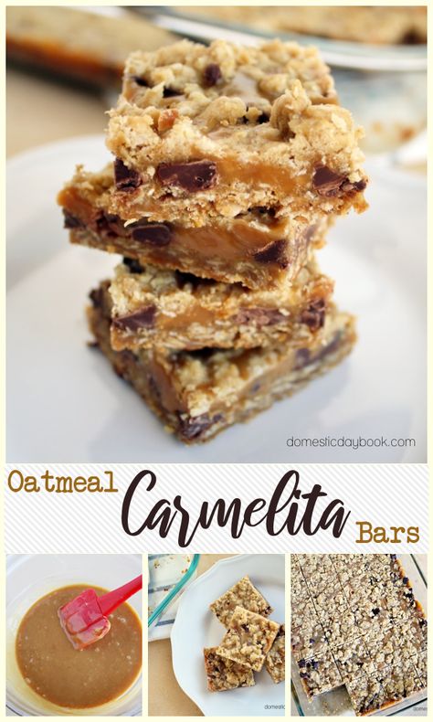 Carmaleta Bars Recipe, Carmaleta Bars, Oatmeal Carmelitas Bars, Oatmeal Carmelitas, Carmelita Bars, Carmelitas Recipe, Kraft Caramel Bits, Fair Foods, 2023 Food