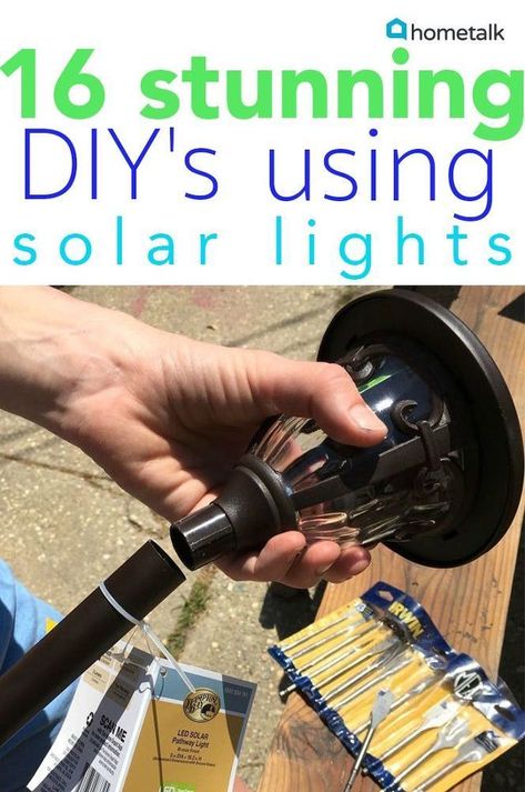 Solar Light Projects, Backyard Solar Lights, Solaire Diy, Solar Lights Diy, Solar Light Crafts, Diy Outdoor Lighting, Solar Landscape Lighting, Solar Landscape, Solar Lighting