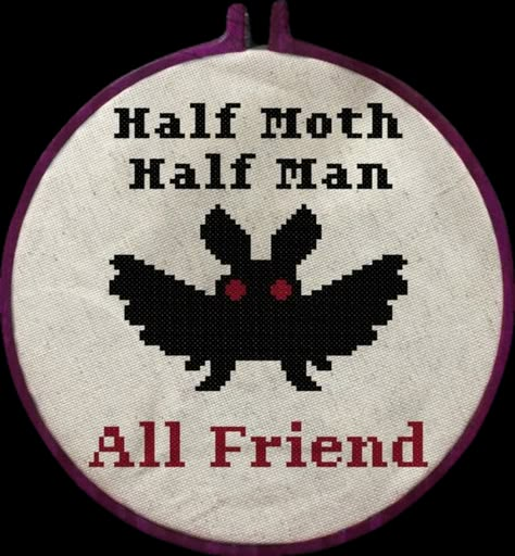 Cross Stitch Patches, Friend Cross Stitch, Small Cross Stitch Patterns, Moth Man, Stitch Patch, Perler Beads Ideas, Small Cross Stitch, Half Man, Beads Ideas