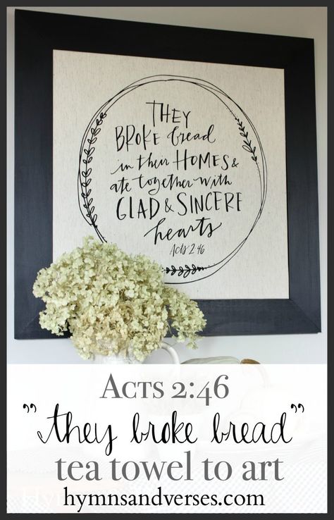 Acts 2:46 Art Vintage Ironing Boards, Mary And Martha, Memo Boards, Deco Floral, Kitchen Wall, Kitchen Dining Room, Decor Diy, The Well, Hand Lettering