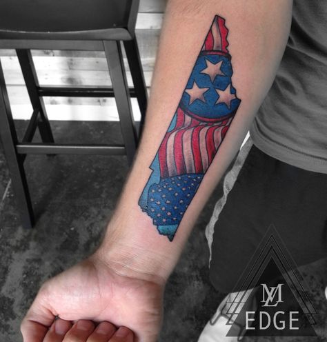 #JenniferEdge #Mainlineink #tattoo #chattanooga #tennessee Proud to be an AMERICAN #noogastrong We The People Flag Tattoo, Tennessee Themed Tattoo, Tennessee Tattoo Ideas Women, We The People American Flag Tattoo, Men’s Patriotic Tattoos, Usa Flag Tattoo, We The People Tattoo Forearm Flag, Tennessee Tattoo, Ohio Tattoo