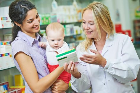 Pharmacy chemist, mother and child in drugstore. Pharmacist chemist women giving , #affiliate, #child, #drugstore, #mother, #Pharmacy, #chemist #ad Becoming A Pharmacist, Doctor For Kids, Medical Jobs, Mother Images, Cold Medicine, Pharmacy Technician, Primary Care, Pharmacist, Mother And Child