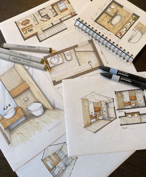 The Essence of Interior and Exterior Sketching Mastery Interior Design Major Aesthetic, Intention Board, Architecture Career, Interior Design Sketchbook, Interior Design Career, Interior Design Student, Architecture Drawing Plan, Interior Architecture Drawing, Architecture Life