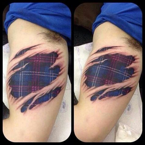 Tartan tattoos Tartan Tattoo, Scotland Tattoo, Scottish Tattoo, Scottish Tattoos, Thistle Tattoo, Campbell Clan, Tattoo Apprenticeship, Skin Tattoo, Laser Tattoo