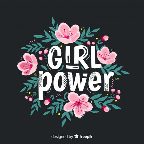 Lovely feminism concept with flat design Free Vector Wallpaper For Girl, Girl Power Art, Art Du Croquis, Power Wallpaper, Apple Iphone Wallpaper Hd, Idee Cricut, Motivational Quotes For Women, Apple Wallpaper Iphone, Lettering Styles