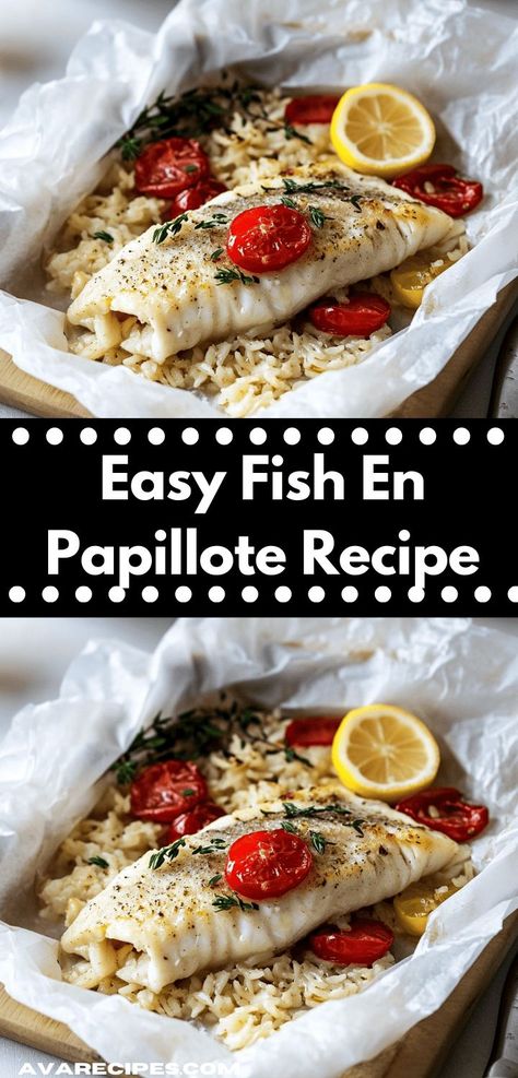 Discover the art of cooking with parchment paper! This Fish En Papillote recipe locks in moisture and flavor, creating a tender, flaky fish dish that’s not only delicious but also makes for a striking presentation. Fish In Parchment Paper, Fish In Parchment, Parchment Paper Recipes, Papillote Recipes, Citrus Fish, Flavorful Dinner, Steamed Fish, How To Cook Fish, Healthy Fish