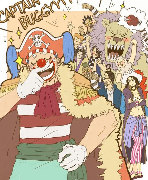 One Piece, Buggy the Clown One Piece Buggy The Clown Fanart, Buggy The Clown Impel Down, One Piece Buggy Fanart, One Piece Buggy The Clown, Buggy The Clown Fanart, Buggy Pirates, Captain Buggy, One Piece Buggy, Alvida One Piece