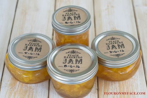 Peach Habanero Jam Recipe Pepper Jam Recipe, Peach Habanero Jam, Strawberry Blueberry Jam, Habanero Jam, Beef Freezer Meals, Pepper Jam, Pepper Jelly Recipes, Strawberry Freezer Jam, Jalapeno Jelly