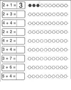 Kindergarten Addition Worksheets, Preschool Math Worksheets, 1st Grade Math Worksheets, Montessori Math, Preschool Writing, Kids Math Worksheets, Aktivitas Montessori, Kindergarten Math Worksheets, Math Activities Preschool