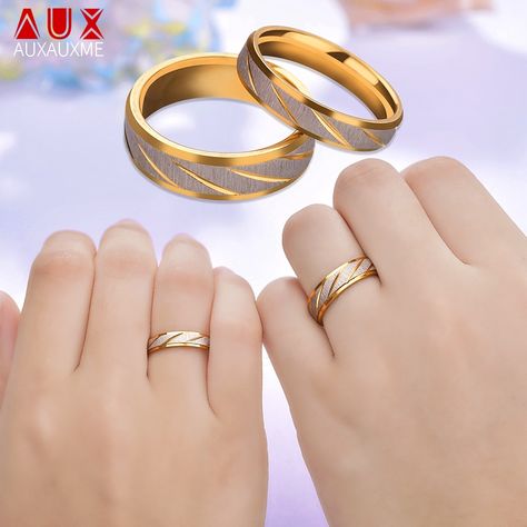 #jewelry #women #aliexpress #shopping #online #buy #shiny #golden #princess #2021 #rings #beauty #nice #elegant #girls Couple Rings Gold, خواتم خطوبة, Infinity Rings, Couple Ring Design, Cincin Titanium, Engagement Rings Couple, Ring Man, Couple Wedding Rings, Wedding Promises