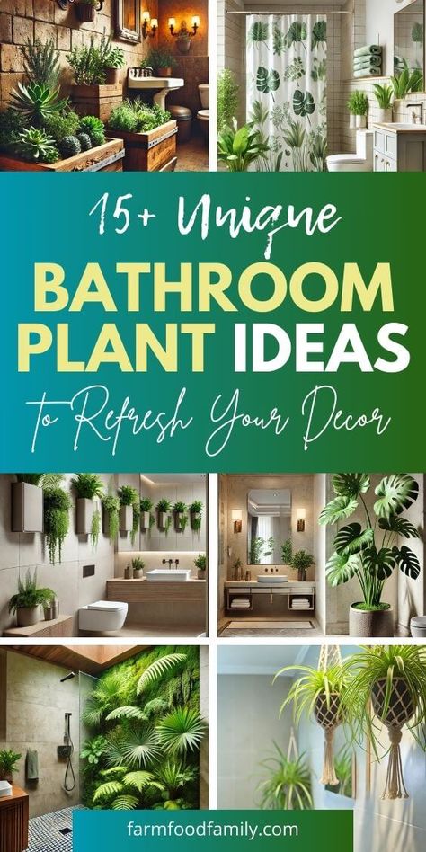 15+ Unique Bathroom Ideas with Plants That Transform Your Home 66 Plant Ideas For Bathroom, House Plants In Bathroom, Snake Plant In Bathroom, Bathroom Living Wall, Spider Plant Display Ideas, Greenery In Bathroom, Plants In Bathroom Decor, Plant Bathroom Ideas, Bathrooms With Plants