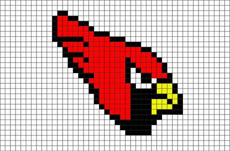 NFL Arizona Cardinals Pixel Art from BrikBook.com #arizona #arizonacardinals #bluejays #nfl #football #footballleague #pixel #pixelart #8bit Shop more designs at http://www.brikbook.com Nfl Pixel Art, 8 Bit Art, Pixel Drawing, Simple Christmas Tree, Minecraft Pixel Art, Pixel Art Design, Lego Art, Perler Beads Designs, Perler Bead Art