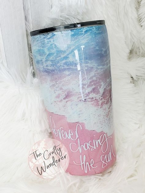 Diy Tumbler Cups, True Friend Quotes, Southern Girl Quotes, Yeti Cup Designs, Tumbler Quotes, Tumbler Cups Personalized, Short Friendship Quotes, Summer Tumbler, Pink Sand Beach