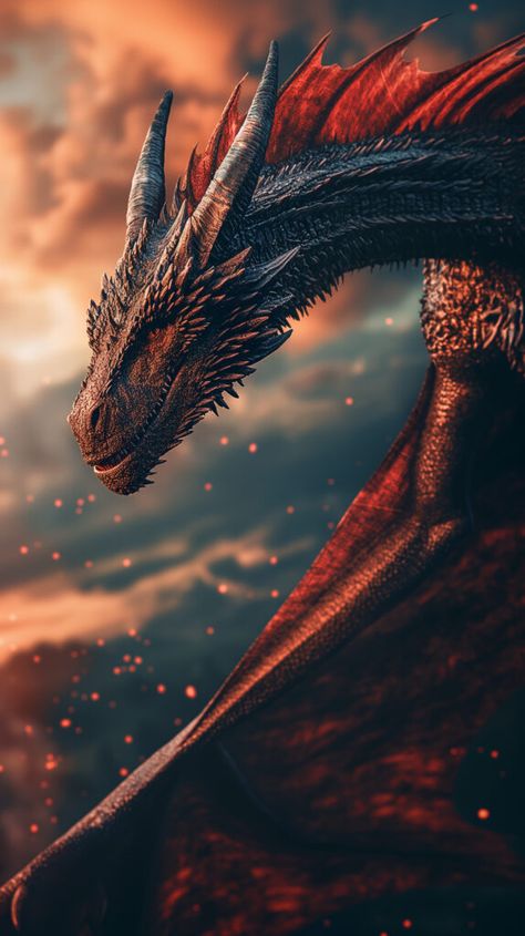 Discover and download free images #Majestic Crimson #Dragon at #Dusk https://aifusionart.com/majestic-crimson-dragon-at-dusk/?utm_source=facebook&utm_medium=social&utm_campaign=ReviveOldPost Black And Red Dragon Art, Black And Red Dragon, Crimson Dragon, Dragons Aesthetic, Aesthetic Dragon, Dragon Aesthetic, Red Dragons, Majestic Dragon, Best Nature Wallpapers