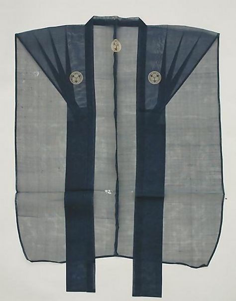 Samurai Kamishimo, Blue See-Through Tsumoji Kataginu Tokugawa Shogunate, Male Kimono, Meiji Period, Edo Period, Mosquito Net, Japanese Outfits, Asian Outfits, Historical Clothing, Japanese Culture