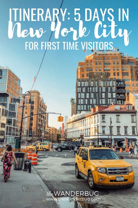 Itinerary: 5 Days in New York City (First time visitors) • The Wanderbug New York Itinerary 6 Days, New York 5 Days, 5 Day Nyc Itinerary, 5 Day New York Itinerary, 5 Days In New York City, New York City In March, Comedy Cellar, New York Trip Planning, New York City Itinerary