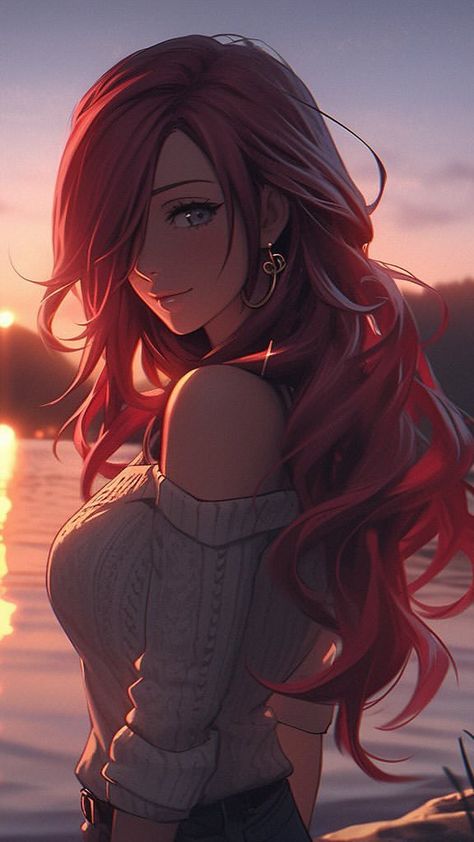 Red Hair Red Eyes, Redhead Characters, Red Hair Green Eyes, Anime Red Hair, Black Red Hair, Character Design Girl, Red Hair Woman, Wallpapers Desktop, Female Character Concept