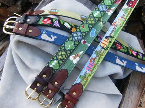 Needlepoint Belt Diy, Needlepoint Belt, Belt Diy, Needlepoint Finishing, Montana West Handbags, Needlepoint Ideas, Needlepoint Belts, Stitching Ideas, Diy Jewelry Holder