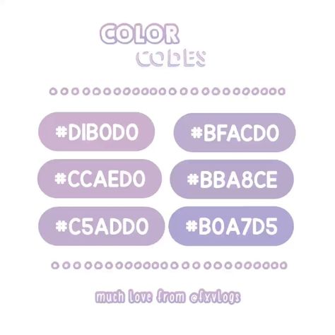 Color Codes Aesthetic, Notes Palette, Purple Rgb, Color Coding Notes, Pastel Purple Color, Purple Hex, Purple Color Code, Pastel Green Color, Rgb Color Codes