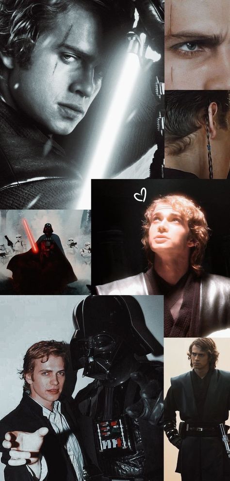 Anakin Skywalker Darth Vader, Anakin Skywalker, Darth Vader, Star Wars, Collage, White