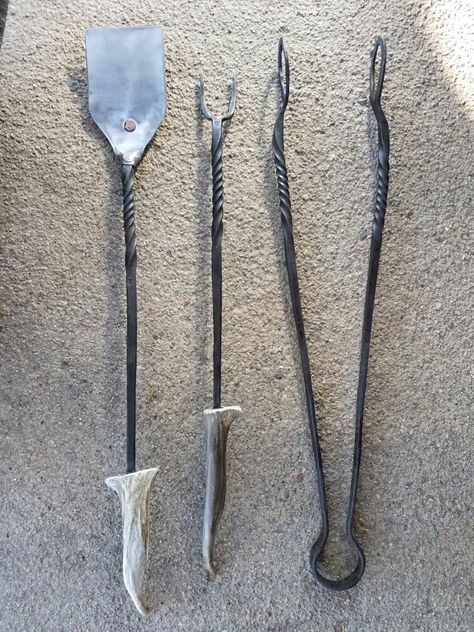 Crossfire Forge hand forged BBQ tools set Forge Ideas Blacksmithing, Hand Forged Metal Jewelry For Festivals, Traditional Hand Forged Jewelry For Festivals, 12th Century Clothing, Forged In Fire, Forged Bbq Tools, Forged In Fire Knives, Bbq Tool Set, Bbq Set