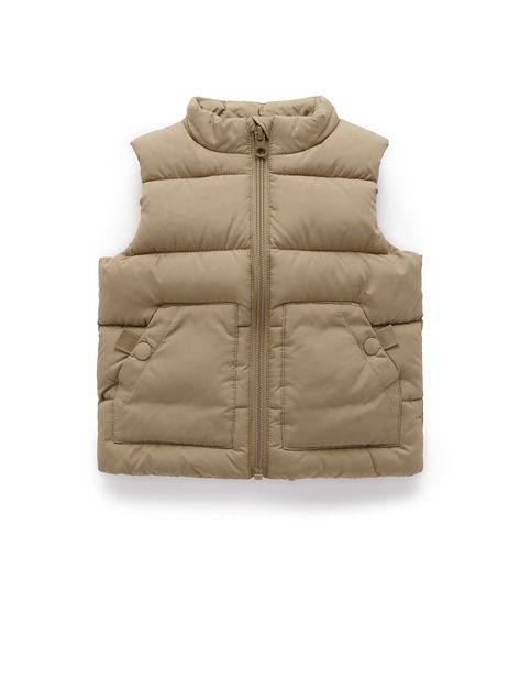 Brown Puffer Vest - Baby & Toddler Vests - Purebaby Brown Puffer Vest, Toddler Vest, Brown Puffer, Kids Vest, Padded Vest, Organic Baby Clothes, Baby Vest, Toddler Clothes, Body Warmer