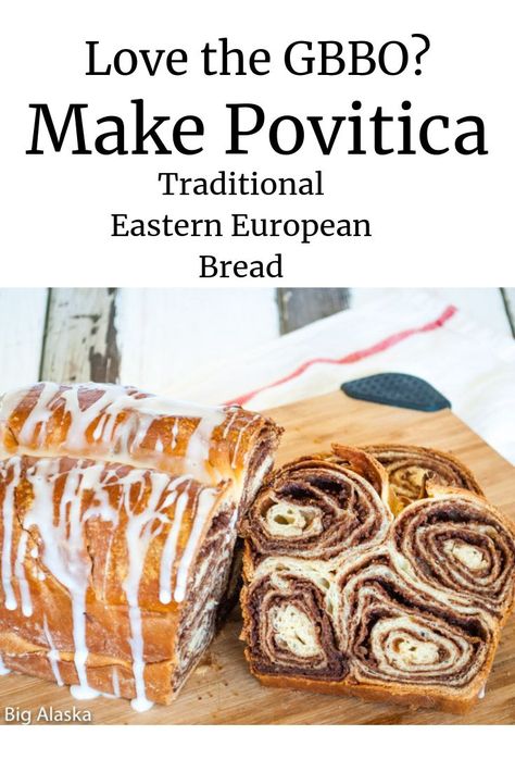 Povitica Bread Recipe, Povitica Recipe, Gbbo Recipes, British Baking Show Recipes, Beautiful Bread, Homemade Breads, Bread Pan, Yeast Breads, House Big